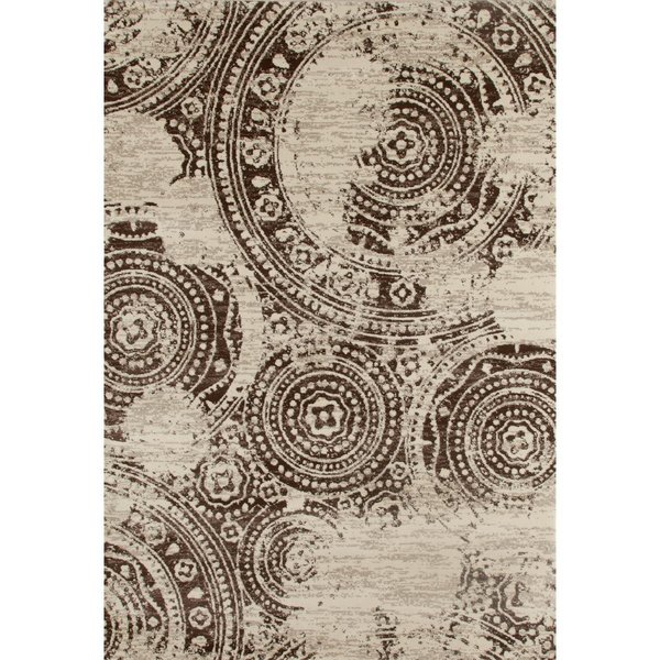 Standalone 2 x 4 ft. Milan Collection Coins Woven Area RugBeige ST735349